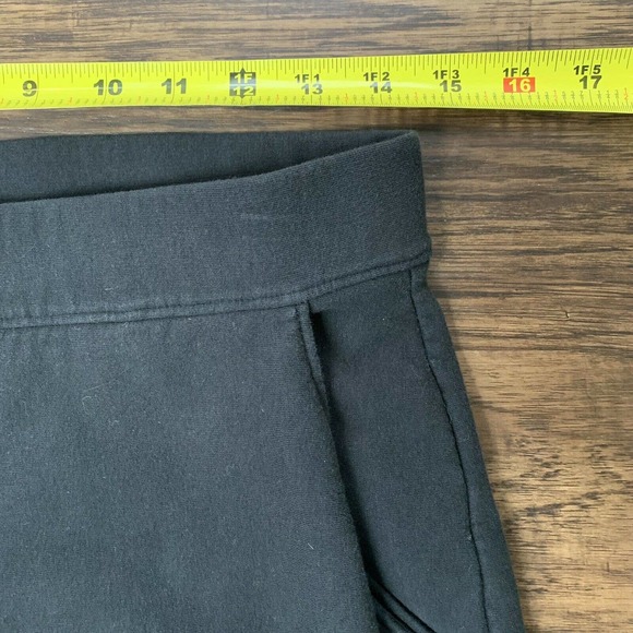 LL Bean Womens Size Medium Classic Black Fleece Back Casual Pants Inseam 27.5 - Picture 3 of 9